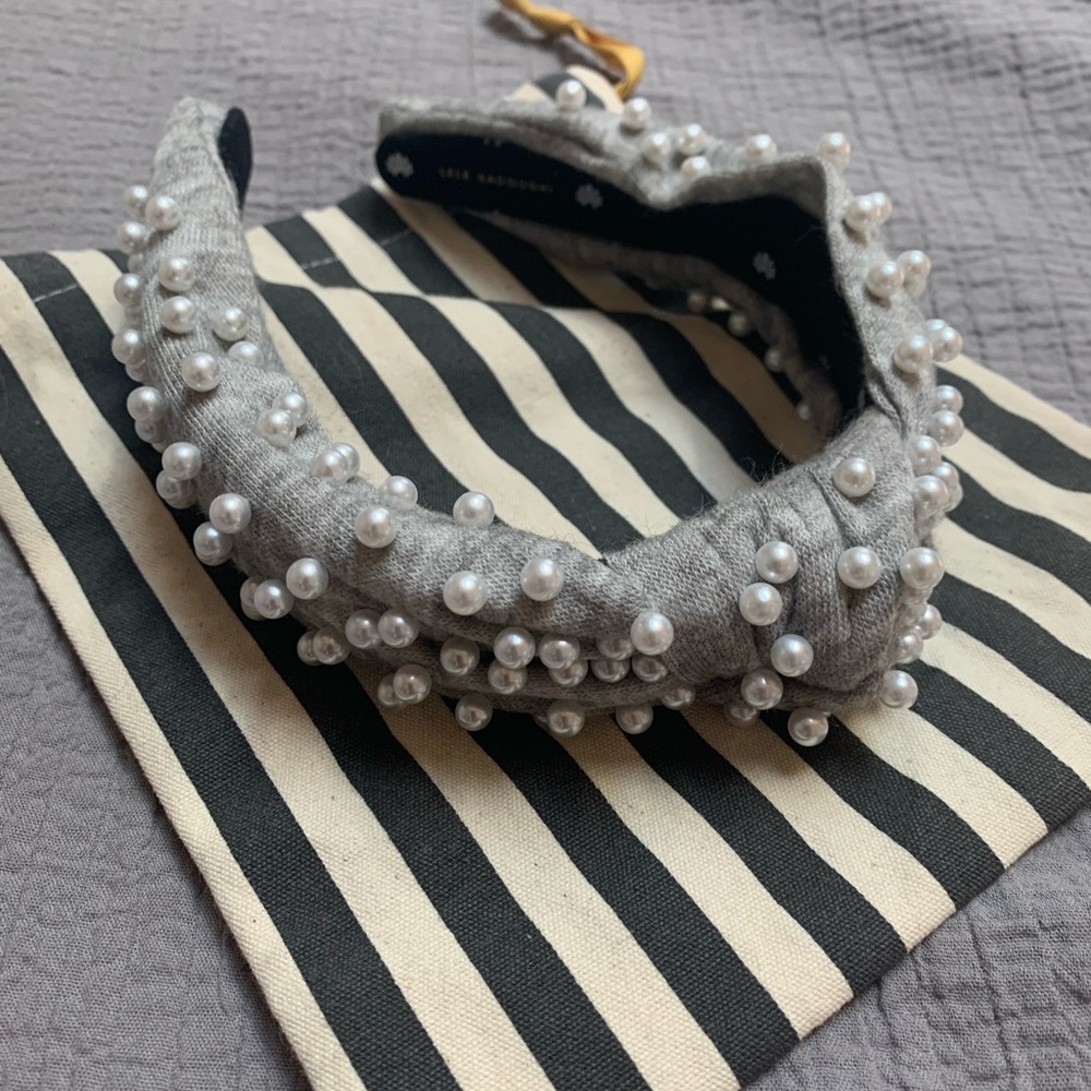 Lele Sadoughi Headband-grey with pearls!